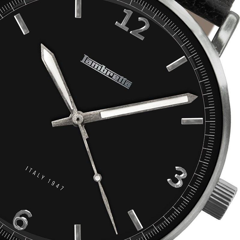 Cesare 40 Cifra en cuir noir - Lambretta Watches - Lambrettawatches