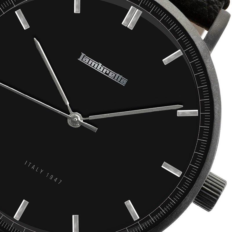Cesare 40 cuir noir - Lambretta Watches - Lambrettawatches
