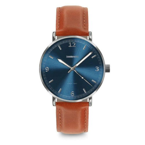 Cesare 40 Cifra en cuir bleu - Lambretta Watches - Lambrettawatches