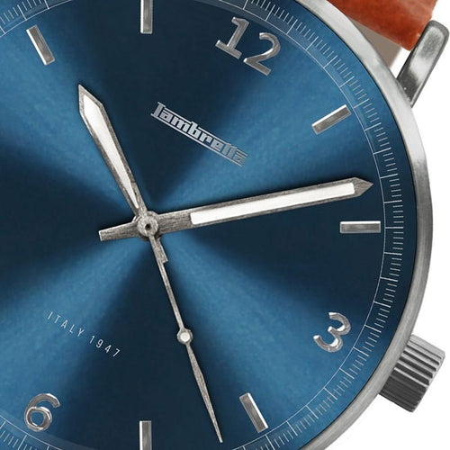 Cesare 40 Cifra en cuir bleu - Lambretta Watches - Lambrettawatches