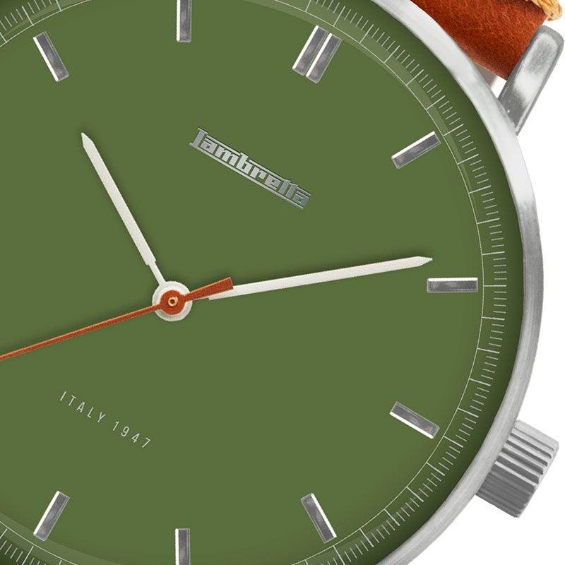 Cesare 40 cuir vert - Lambretta Watches - Lambrettawatches