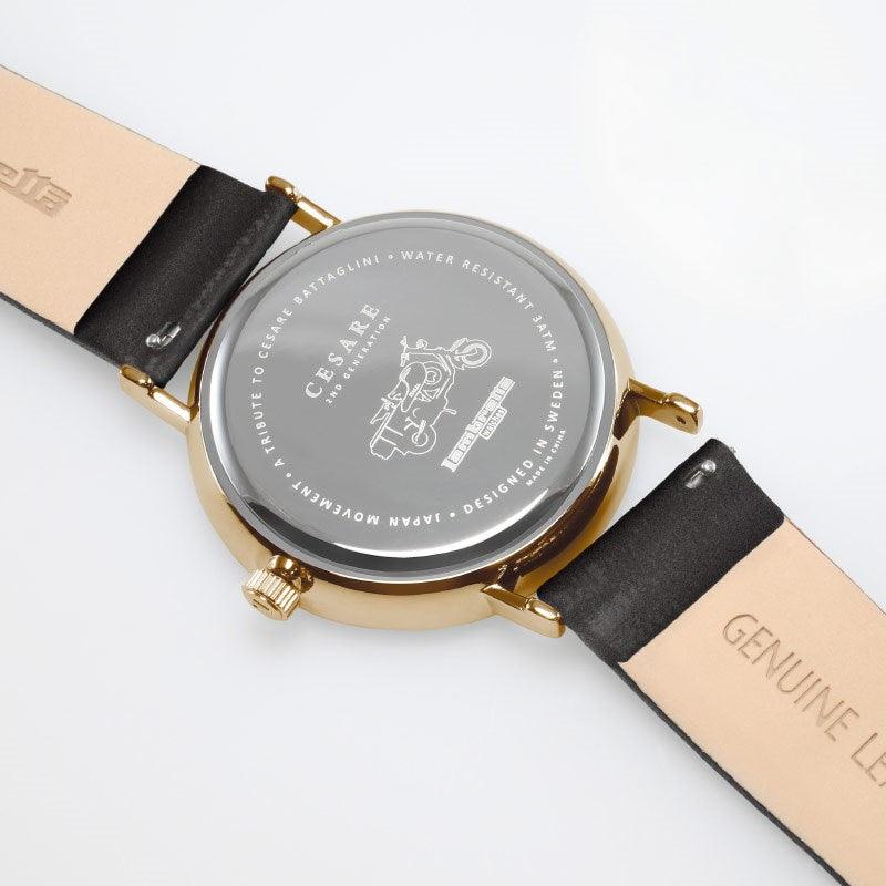Cesare 42 Or Blanc Noir - Edition limitée - Lambretta Watches - Lambrettawatches