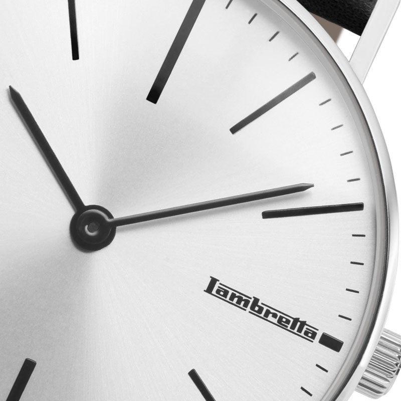 Cesare 42 Silver Black - Edition limitée - Lambretta Watches - Lambrettawatches