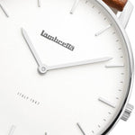 Classico 36 Cuir Argent Blanc Tan - Lambretta Watches - Lambrettawatches